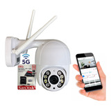 Kit Camera Wifi 5g Yoosee Ip + Cartão De Memória Sd 64gb