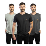 Combo 3 T- Shirts Camiseta Blusa Masculinas Atacado 01