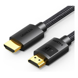 Cable Hdmi 2.0 4k/60hz M/m 2m Blindado Negro Ugreen Hd119