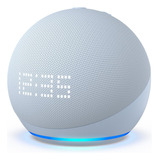 Echo Dot 5ª Geração Com Relógio Amazon Bivolt Cor Azul-claro