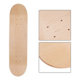 Deck De Skate Duplo Distorcido Em Branco Maple Wood Côncavo