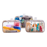 Kit 10 Necessaire Viagem Higiene Utilidade Perfume Pente