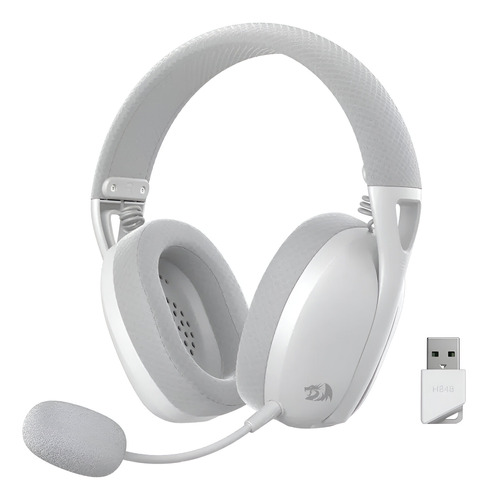 Headset Gamer Redragon Ire Pro Branco - H848g 2.4g/bt/cabo