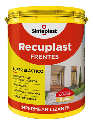  Sinteplast Recuplast Frentes Impermeabilizante 20lt Blanco 