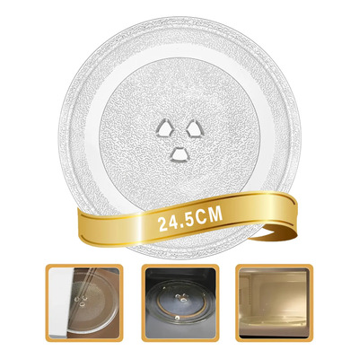 Plato Microondas Universal 24.5 Cm Redondo D Cristal