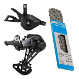 Kit Transmisión Shimano 12v Deore 6100 Cambio+shifter+cadena