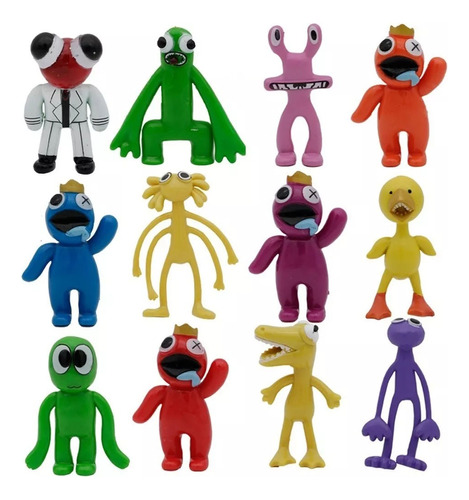 12pcs Roblox Rainbow Friends Acción Figura Modelo Juguete 