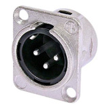 Ficha Conector Canon Xlr 3p Macho A Chasis Neutrik Nc3md-l-1