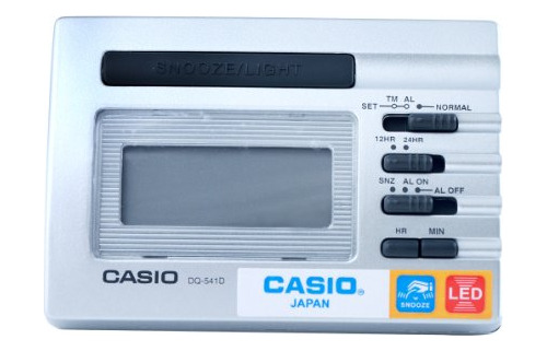 Casio 10110 Dq-541d-8r Reloj Despertador Digital Gris