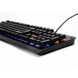 Teclado Gamer Mecánico Ocelot Gaming Ogmk01 Iluminacion Rgb Switch Azul 26 Teclas Antighosting Español Alambrico Usb Base Metalica