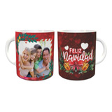 Taza Ceramica  Personalizada Diseño Navideño Con Foto