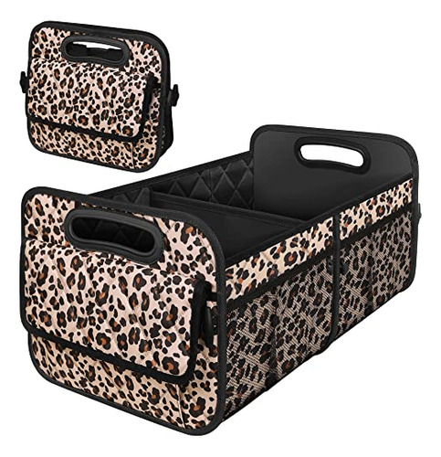 Bolso Organizador Auto Baul Plegable Deosk - 70l Leopardo