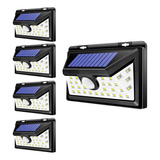 Pack X5 Focos Solares Led Foco Sensor Movimiento Focos Solar