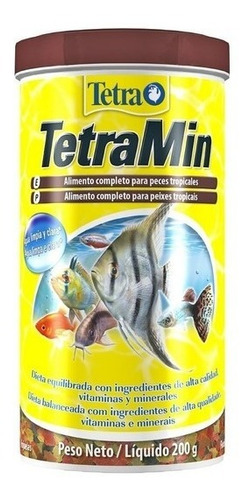 Ração Tetra Min Flakes 200g Ração Para Peixes Flocos *promo*