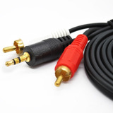 Cable Rca Rojo Y Blanco A Mini Plug 5 Mts