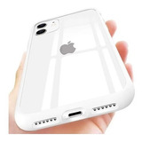 Capa Capinha P/ iPhone 12 Vidro Temperado+silicone (branca)