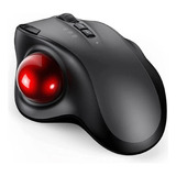 Mouse Trackball Recarregável Sem Fio, Bluetooth, 2.4g Usb 