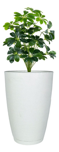 Vaso Para Plantas Grande Cone Grafiato Luxo Escovado Jardim