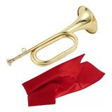 Buzina De Cavalaria Bb Bugle Yellow Brass De 31,5 Cm Para Cr