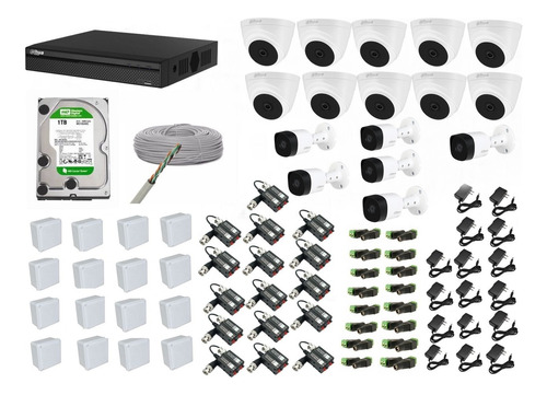 Kit 16 Cámaras De Seguridad 5 Mp Ultra Hd + Dvr 16 Ch 5mp