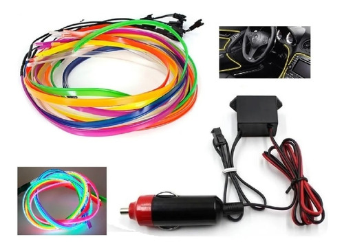 Wire Hilo 1m Luminoso Luz Neon Cable Ceja Led Coche Moto 12v