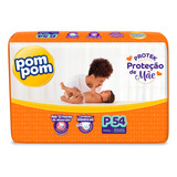Fralda Pom Pom Protek Proteção De Mãe Mega P 54 Unidades Gênero Sem Gênero