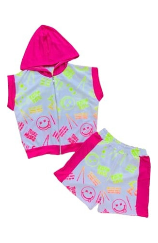 Kit Roupa Infantil Feminina 2 Peças Blusa Short Blogueirinha