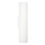 Luminária Arandela Taschibra Vidro Embaú 40cm 2xe27 Bivolt Cor Branco 110v/220v