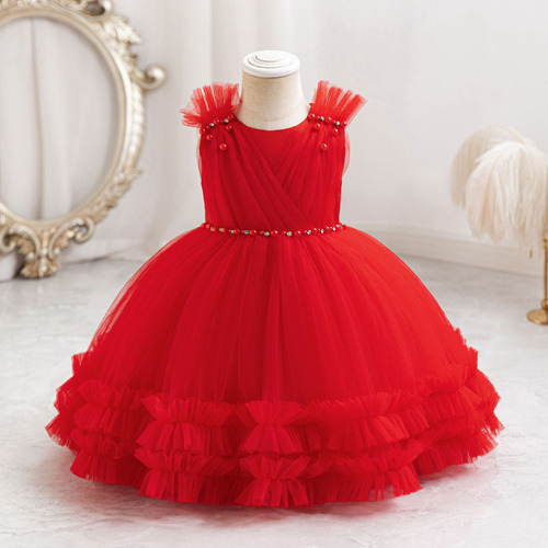 Vestido Para Niños 2024, Primer Cumpleaños, Princesa, Encaje