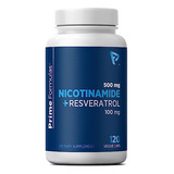 Prime Formulas Nicotinamida 500 Mg Con Resveratrol 100 Mg 12