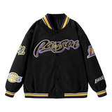 Lakers Deportes Chaqueta Casual Uniforme De Béisbol