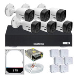 Kit 6 Cameras Segurança Intelbras Externas Dvr 8ch Hd 1 Tb