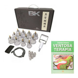 Kit Ventosa Para Acupuntura 12 Copos C/ Livro Ventosaterapia