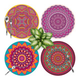 Manteles Individuales 6 Pz Ecológico Mandalas Rosa