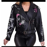 Campera Ecocuero Graffitty Tendencia Moda Marca Yd