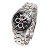 Seiko Reloj Snd371pc Negro Plata Blanco Hombre 