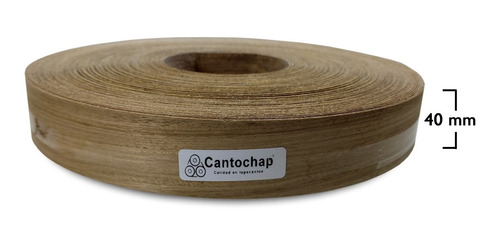 Tapacanto Chapa Madera Petiribi 40 Mm X 10 M Preencolado