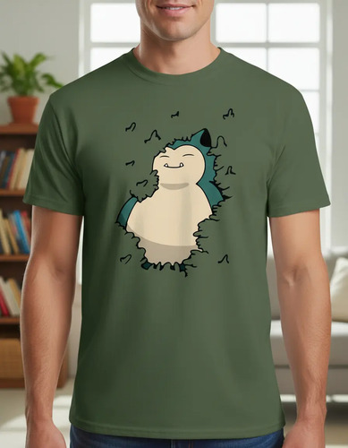 Playera Grapics Poke Snorla Humor Gordo Fat Pet - Premium | Meses sin interés