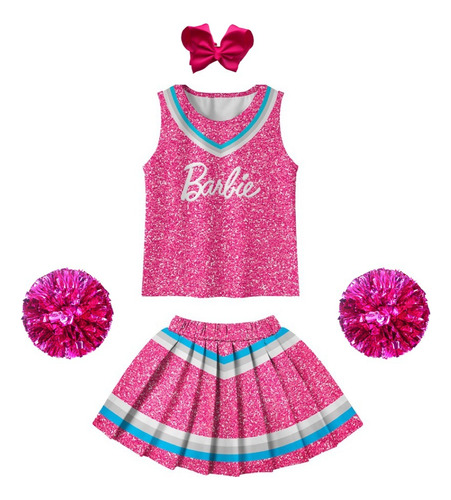 O Filme Barbie Skirt Kids Halloween Cos Cheerleader Dt48