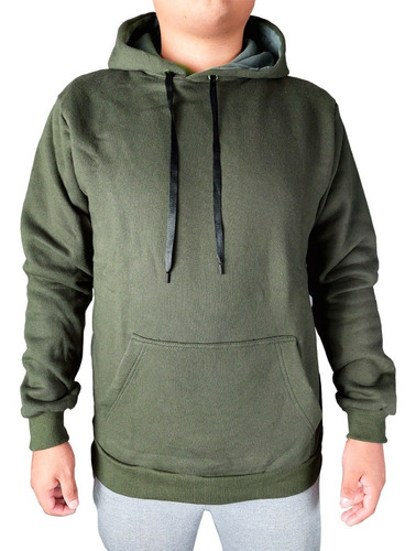 Buzo Hoodie Liso Unisex Con Capucha Frisado Invierno 