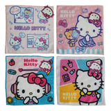 Toallas Microfibra Hello Kitty 30x30cm 4 Unidades Surtidas