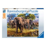 Rompecabezas Familia De Elefantes 500 Pzas Ravensburger