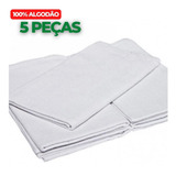 Kit 5 Panos De Prato Branco Liso - Preço De Atacado