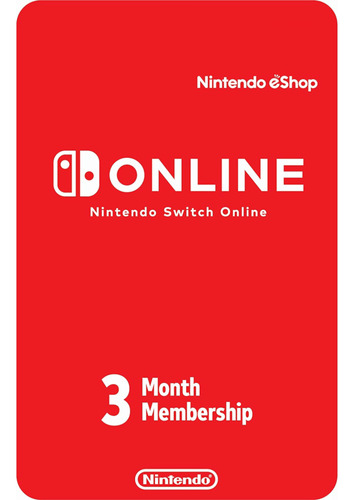 Tarjeta E-card Nintendo Switch On-line 3 Meses