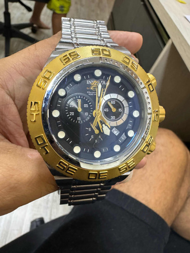 Relógio Masculino Invicta 1528 Subaqua Cronograph Black Gold