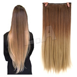 Cabelo Aplique Tic Tac Castanho C/mechas Ombre Hair Loiro