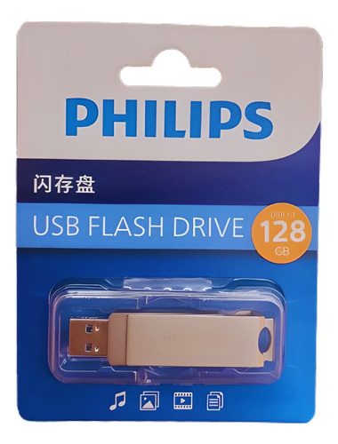  Memoria Usb 3.2 Usb Tipo C 128 Gb Flash Giratoria Philips