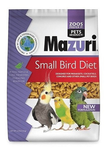 Alimento Mazuri Small Bird 1,1 Kg Pellet Pequeñas Aves