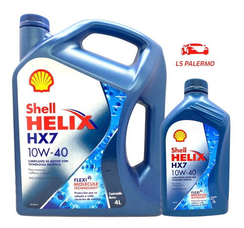 5 Litros Aceite Shell Helix Hx7 10w40 Semisintetico + Regalo