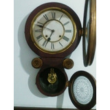 Reloj  De Pared A Pendulo Antiguo Ansonia